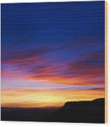 Mogollon Rim Afterglow Wood Print