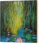 Monet's Pond  11 Wood Print