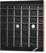 Monochrome Fretboard Wood Print