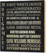 Montgomery Famous Landmarks #1 Wood Print