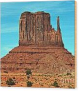 Monument Valley Mitten Monolith Scenic Landscape Wood Print