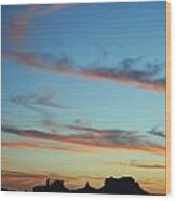 Monument Valley Sunset 3 Wood Print
