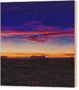 Monument Valley Sunset Wood Print