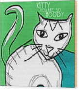 Moody Cat- Pop Art Wood Print