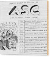 Morning Lineup Of Programs On Asc Wood Print