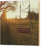 Morning Swing Wood Print