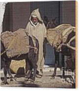 Moroccan Muleteer - Chechaouen Morocco Wood Print