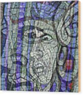 Mosaic Medusa Wood Print