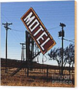 Motel - Route 66 Wood Print