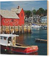 Motiff 1 In Rockport Wood Print