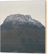 Mount Imbabura Covered With Snow Wood Print