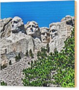 Mount Rushmore Wood Print