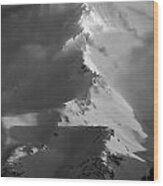 Mount Shasta Winter Wood Print