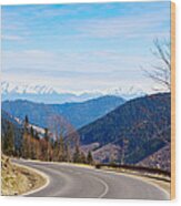 Mountain Road In A Valley, Tatra Wood Print