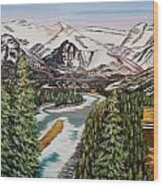 Mountain Spring - Banff Springs Wood Print