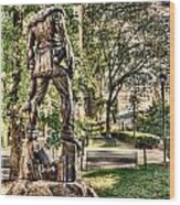 Mountaineer Statue At Lair Wood Print