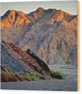 Mountains With Copper Color Near Eilat Wood Print