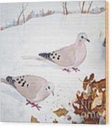 Mourning Doves Wood Print
