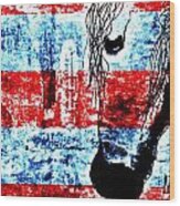 Mprints Red White And Blue Wood Print