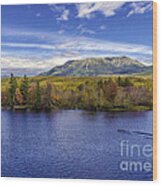 Mt Katahdin Hdr Wood Print