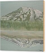 Mt Rainier Wood Print