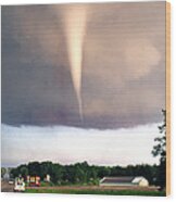 Mulvane Tornado With Storm Chasers Wood Print