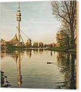 Munich - Olympiapark - Vintage Wood Print