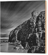 Mussenden Temple And Sea Stack Wood Print