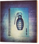 My #grenade #notebook Bought Frm #china Wood Print
