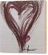 Myeloma Awareness Heart Wood Print