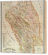 Napa Valley Map 1895 Wood Print