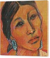 Navajo Woman Wood Print