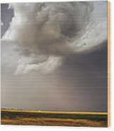 Nebraska Swirl - Developing Tornado Wood Print