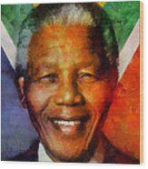 Nelson Mandela 1918-2013 Wood Print