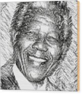 Nelson Mandela Wood Print