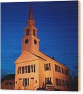 New England Church Wood Print