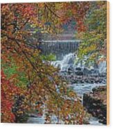 New Hampshire Falls Wood Print