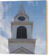 New Hampshire Steeple Dreamy View Wood Print