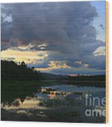 New Hampshire Sunset Reflections Wood Print