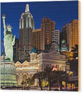 New York New York Las Vegas Wood Print