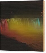Niagara Falls A Glow Wood Print