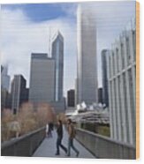 Nichols Bridgeway To Art Institute - Wood Print