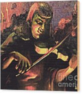 Nightclub Violinist - 1940s Wood Print