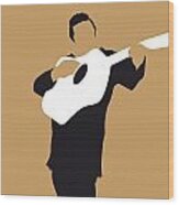 No010 MY Johnny Cash Minimal Music poster Wood Print