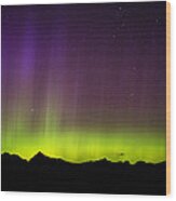 Northern Light At Mt. Baker Wood Print