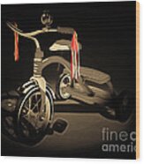 Nostalgic Vintage Tricycle 20150225 Sepia Wood Print