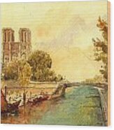 Notre Dame Paris. Wood Print