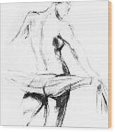 Nude 007 Wood Print