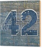 Number 42 Wood Print