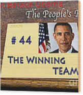 Number 44 - The Winning Team Wood Print